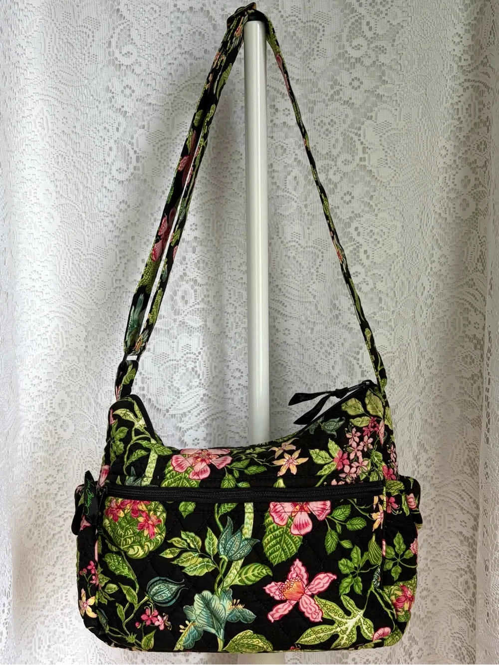 Vintage Y2K Vera Bradley On the Go Crossbody Shoulder Bag Purse in Botanica